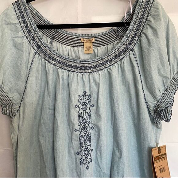 Ruff Hewn Chambrey Cute cotton shirt - Picture 2 of 8